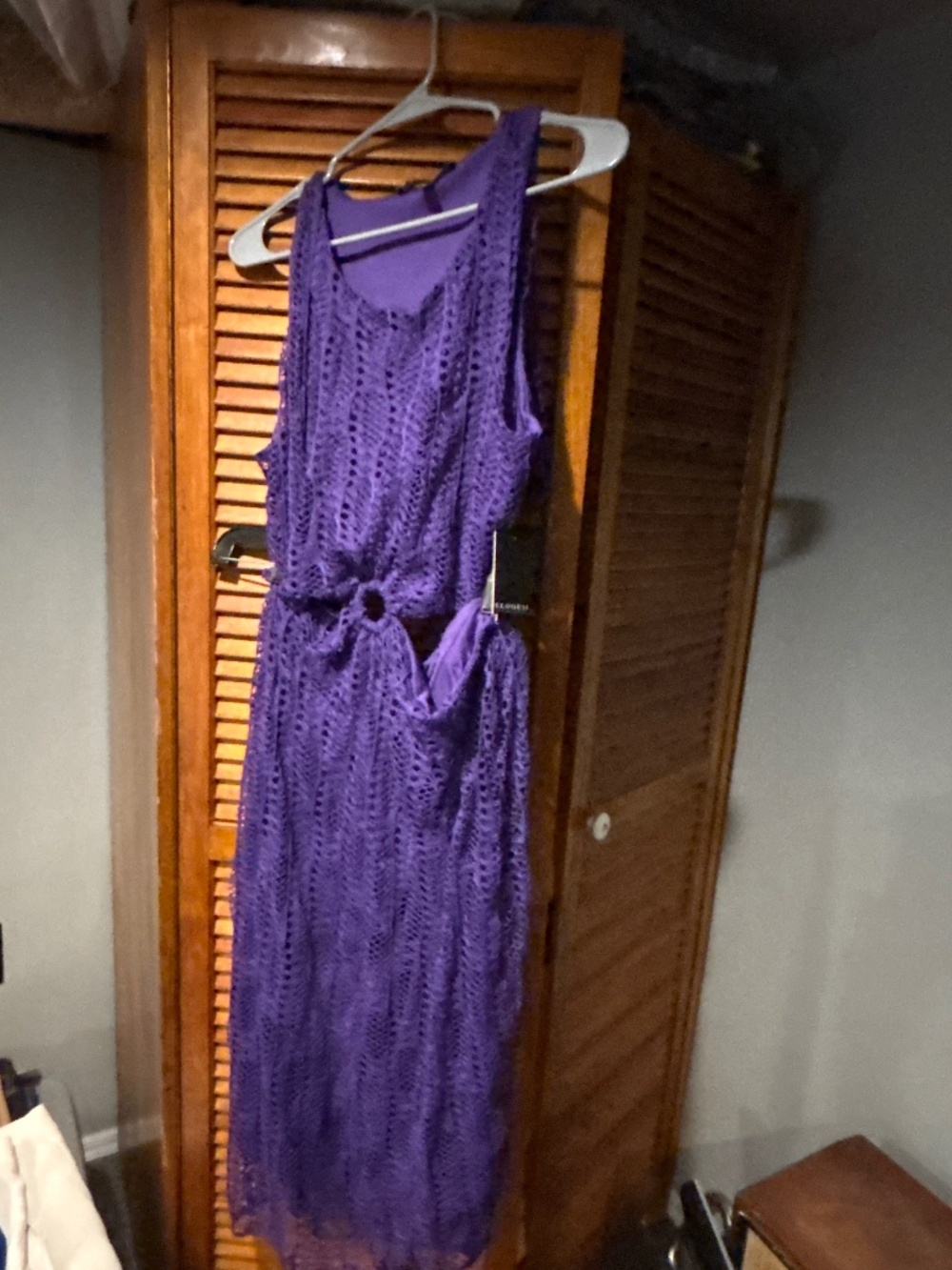 Eloquii purple crotchet cut out dress
